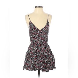 Black floral romper